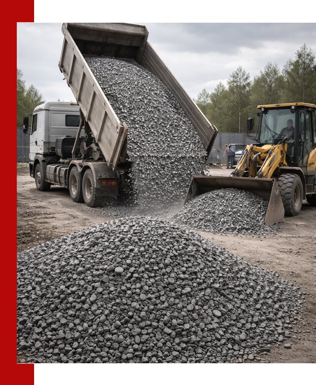 Доставка и продажа щебня гранитного в Зиме