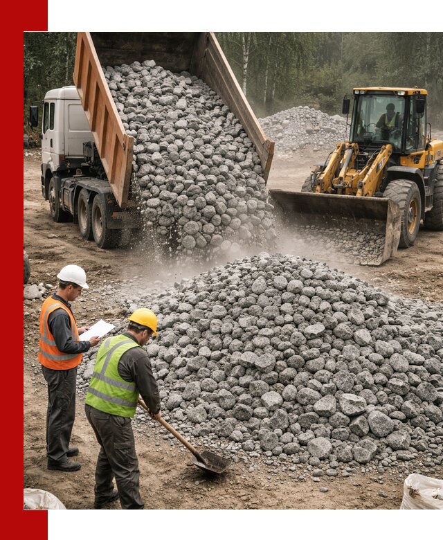 Гранитный щебень фракция 70-150 доставка в Зиме