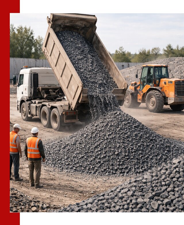 Доставка и продажа щебня габбро-диабаза в Зиме