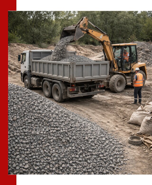 Доставка гравийного щебня в Зиме оптом и в розницу