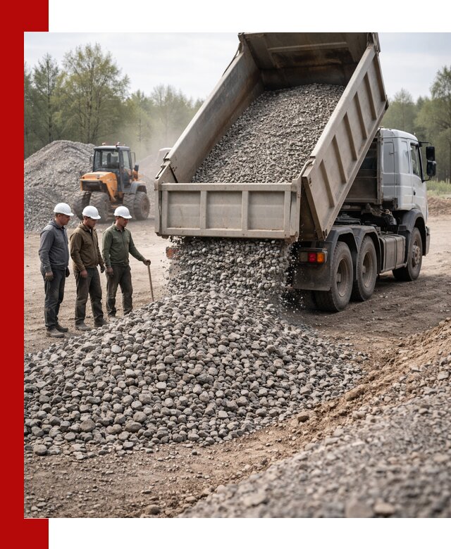 Доставка гравийного щебня фракции 70-120 в Зиме