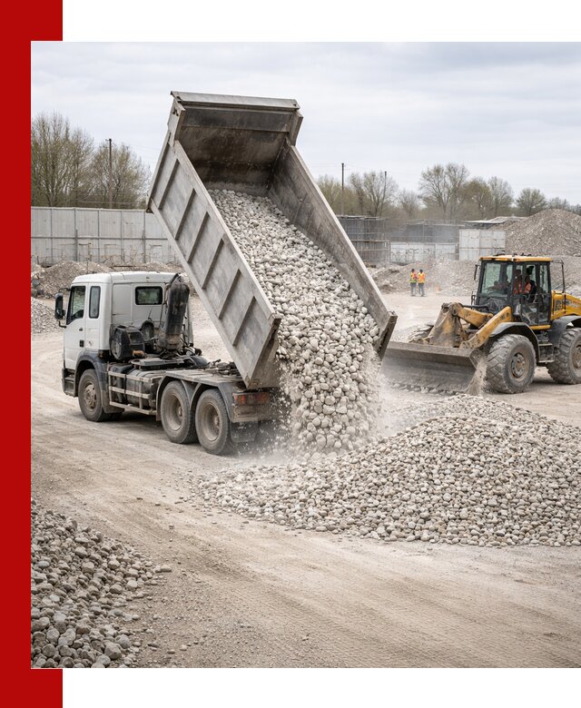 Доставка и продажа известнякового щебня в Зиме