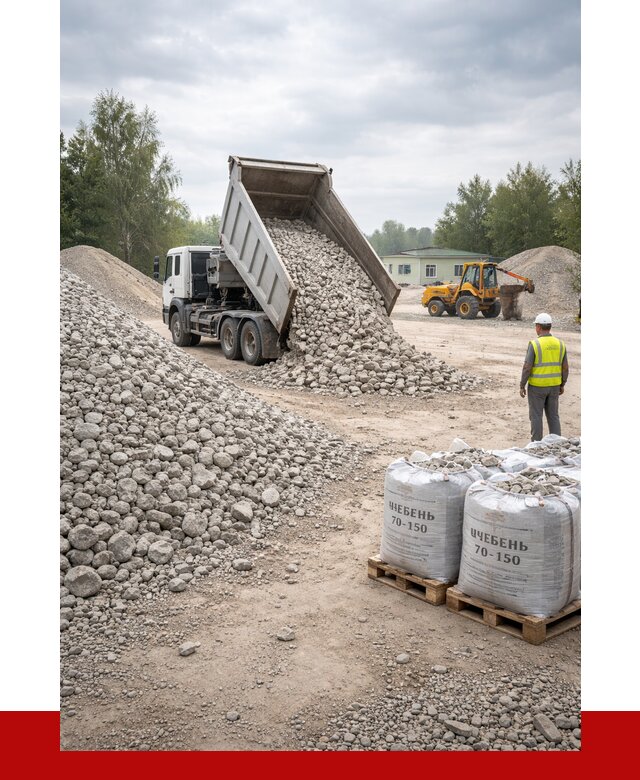 Известняковый щебень фракция 70-150 в Зиме от 1279 р. | ПРОНЕРУДЗма