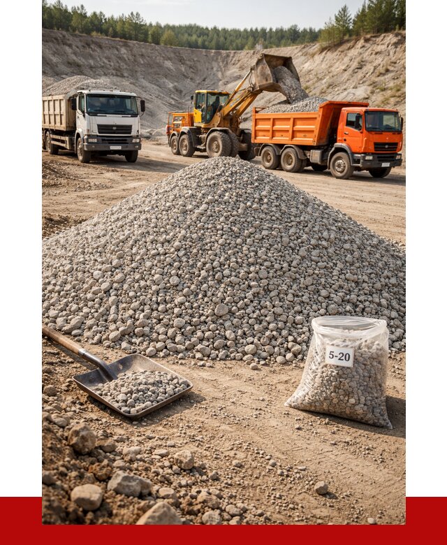 Доломитовый щебень фр. 5-20 в Зиме от 4296 р. | ПРОНЕРУДЗма