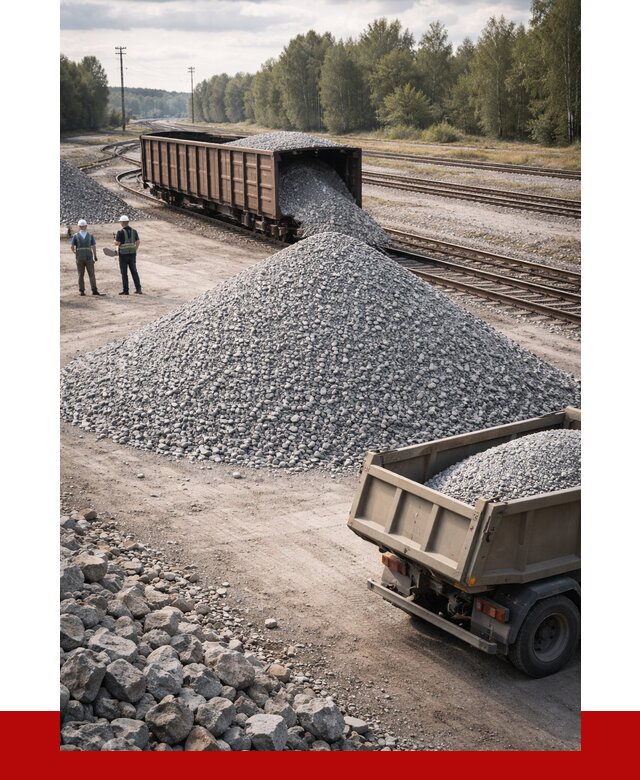Железнодорожный щебень 20-60 в Зиме от 1739 р. | ПРОНЕРУДЗма