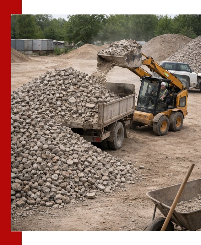 Доставка вторичного щебня в Зиме для строительных работ