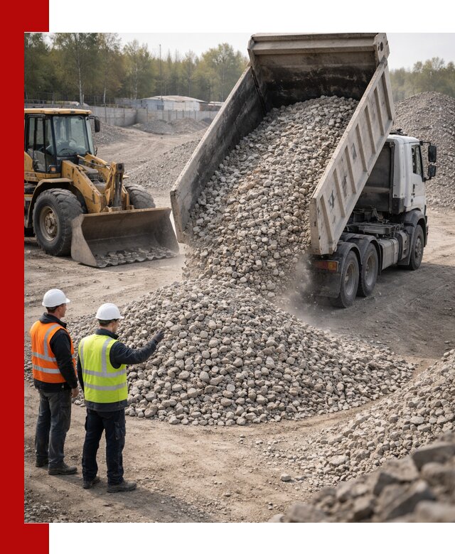 Вторичный щебень фракция 40–70 доставка в Зиме