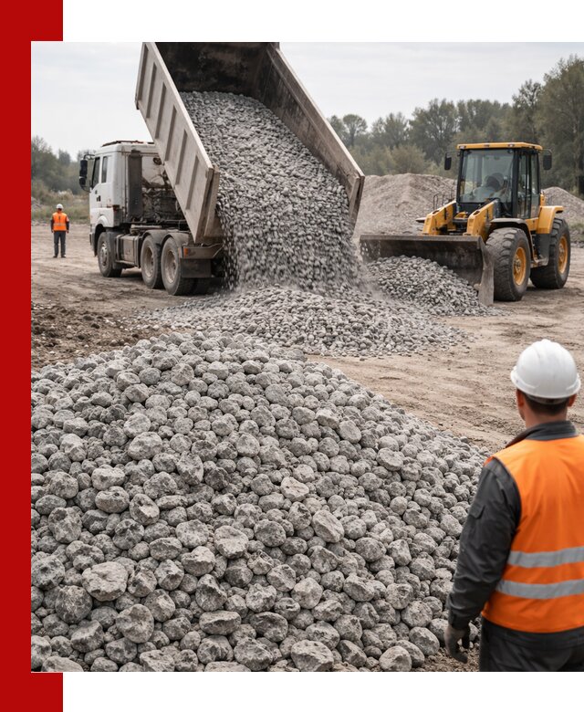 Доставка бетонного щебня фракции 20-40 в Зиме