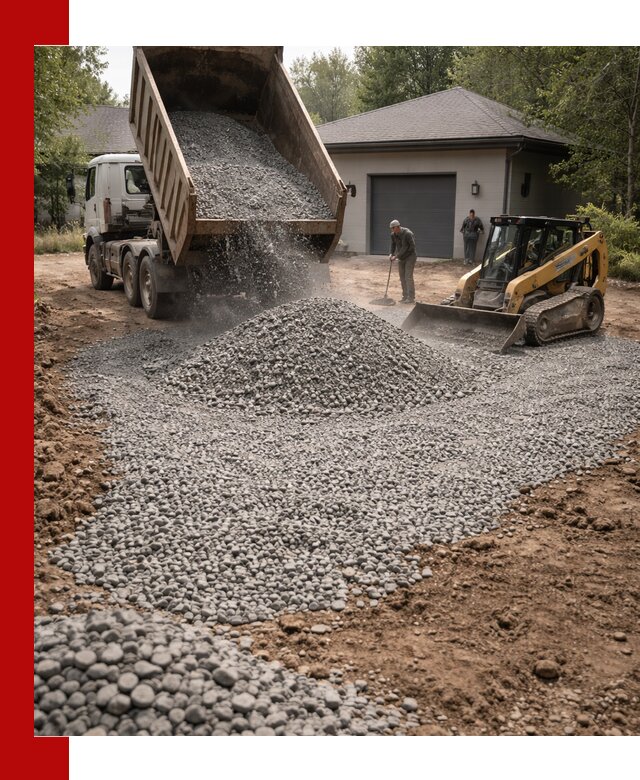 Щебень для парковки в Зиме: доставка и укладка качественного материала
