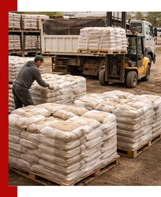 Карьерный песок в мешках с доставкой в Зиме