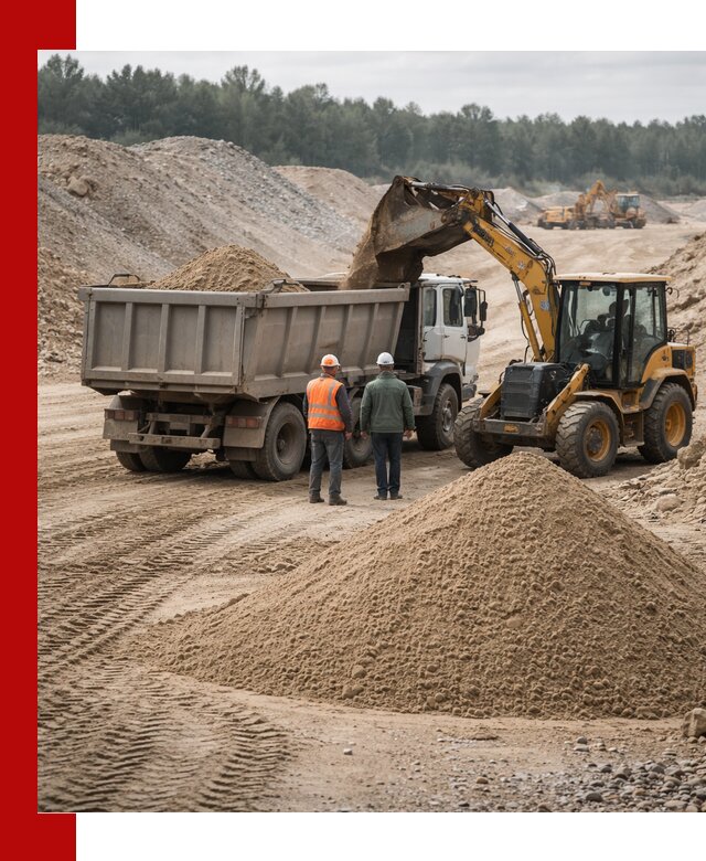 Карьерный среднезернистый песок с доставкой в Зиме