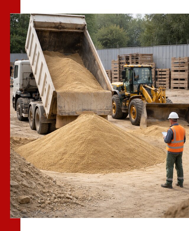 Доставка карьерного мелкозернистого песка в Зиме