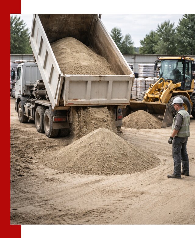 Поставка и доставка песка для бетона в Зиме