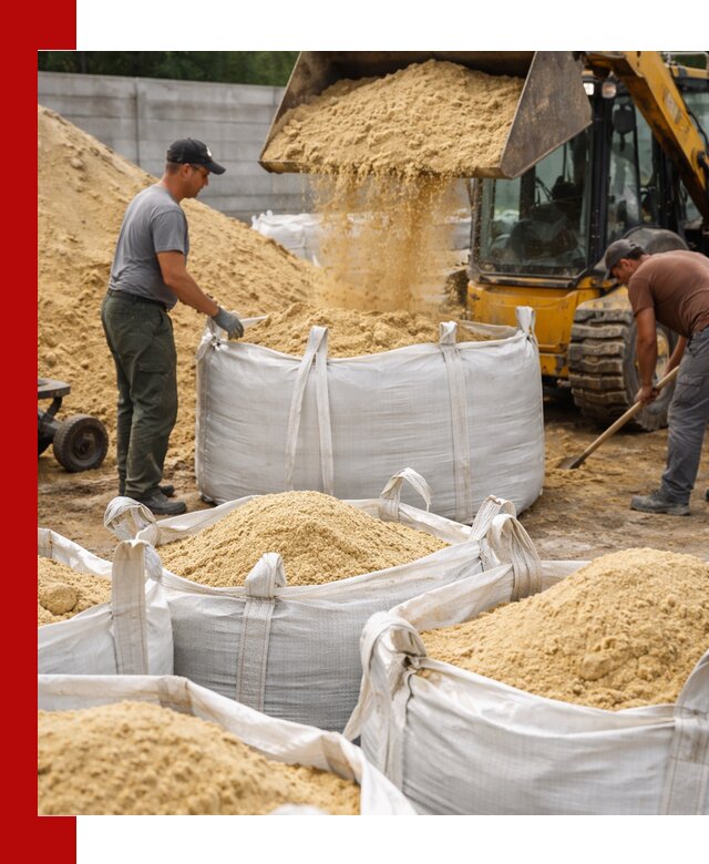 Поставка качественного песка для кладки в Зиме