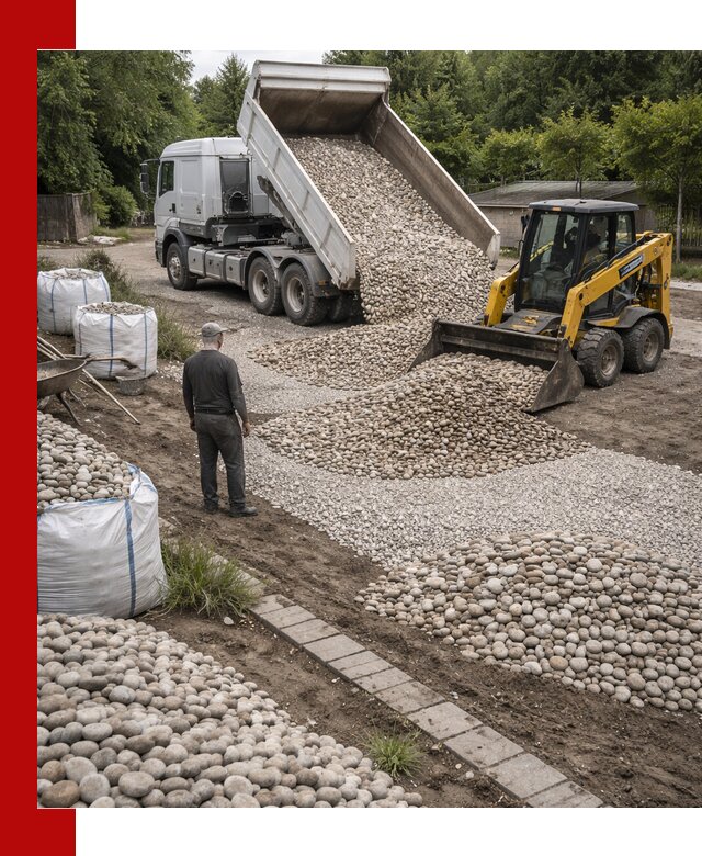 Доставка морской гальки оптом и в розницу в Зиме