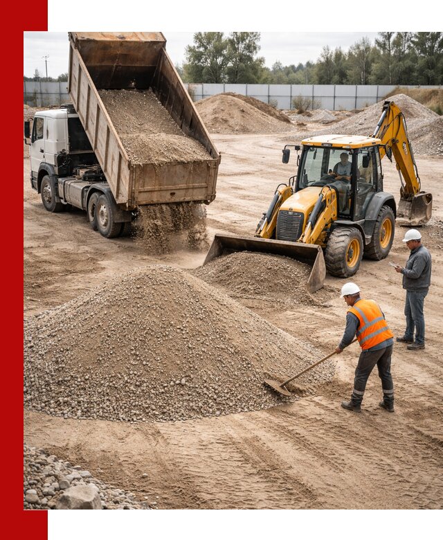 Поставка и доставка ПГС С4 в мешках и самосвалах в Зиме