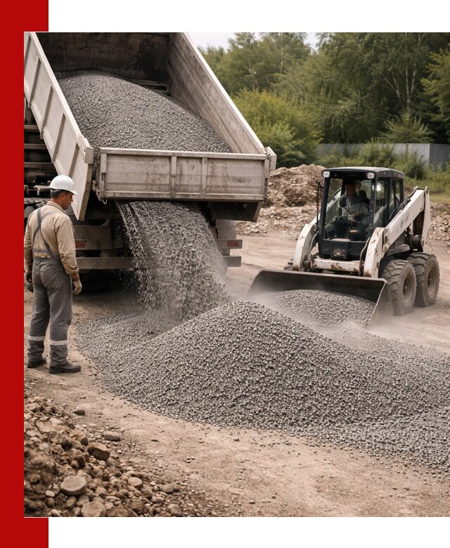 Доставка гравийного отсева 0-5 в Зиме оптом и в розницу