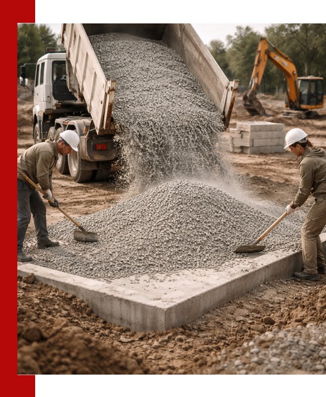 Доставка и продажа отсева для бетона в Зиме