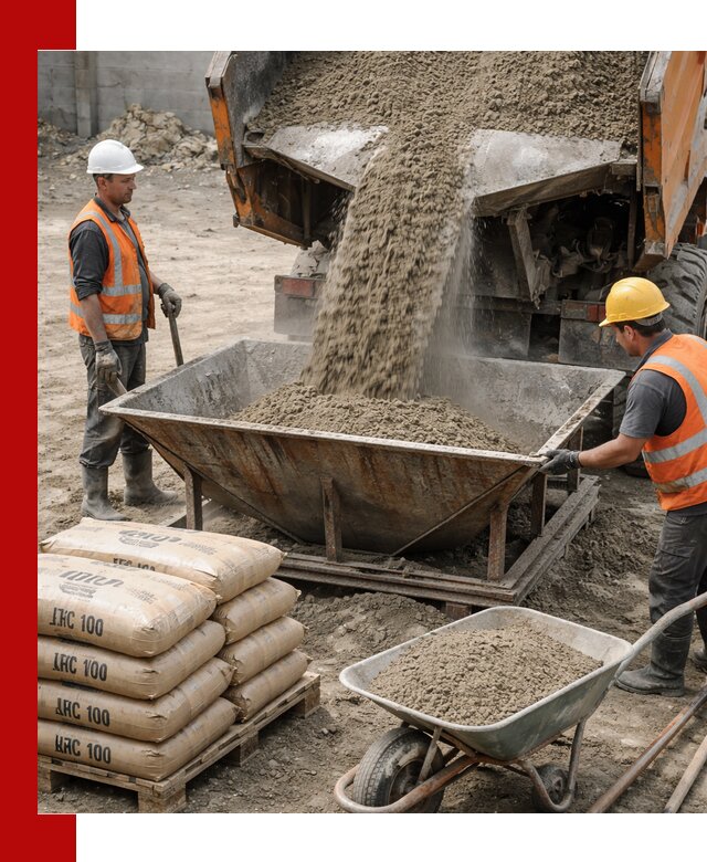 Доставка цементно-песчаной смеси М100 в Зиме