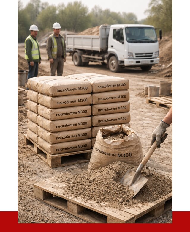 Пескобетон М300 в Зиме с доставкой от 4756 р. за куб | ПРОНЕРУДЗма