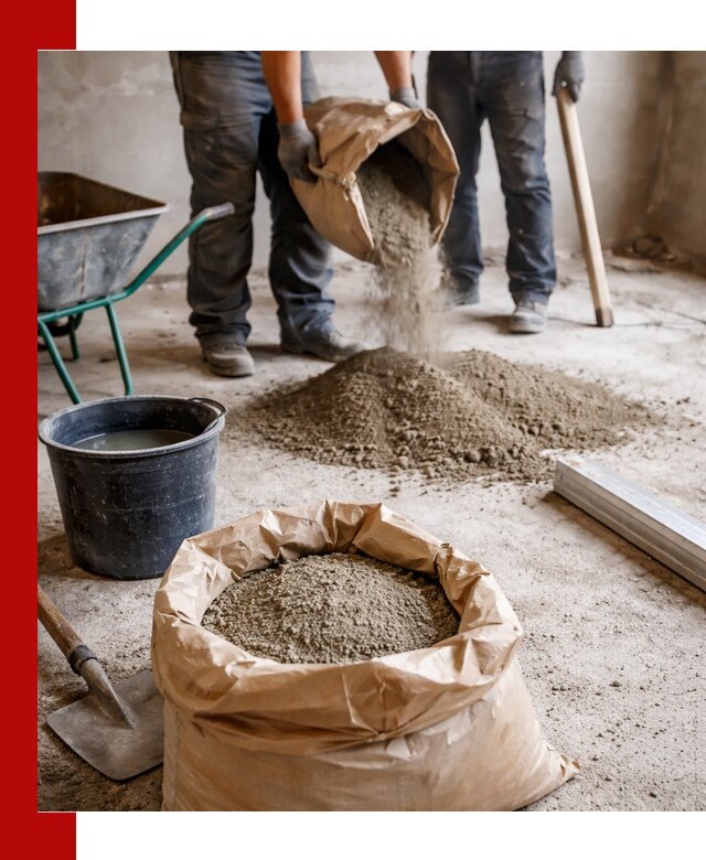 Доставка сухой смеси для стяжки в Зиме