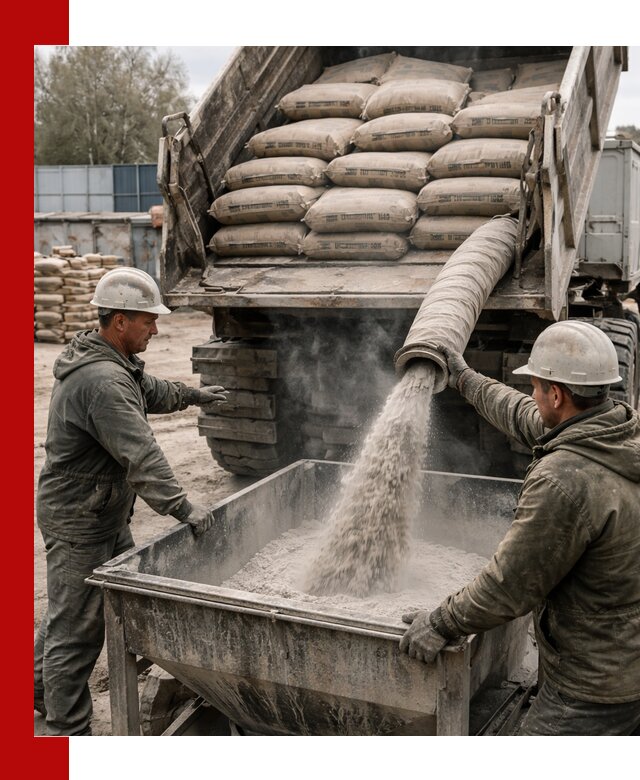 Доставка цемента М400 в Зиме оптом и в розницу