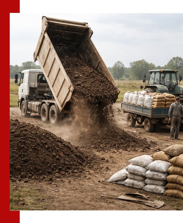 Доставка грунта и удобрений оптом в Зиме для сельхоз и строительства
