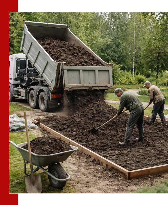 Доставка грунта для озеленения и благоустройства в Зиме