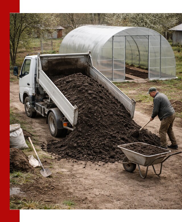 Чернозем для теплицы с доставкой в Зиме