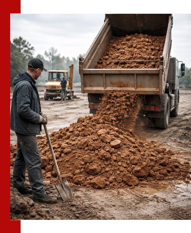 Глина для засыпки в Зиме с доставкой самосвалами