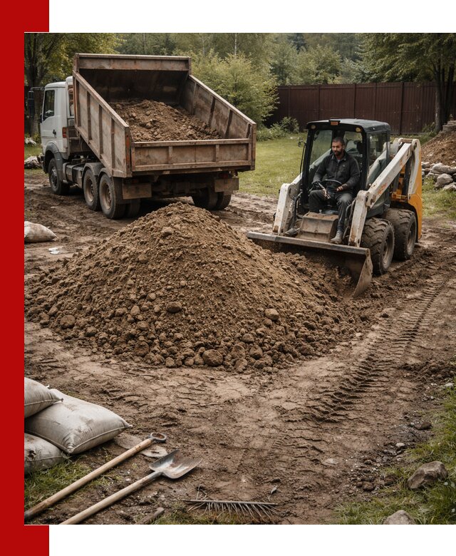 Суглинок для планировки участков в Зиме с доставкой и выгрузкой