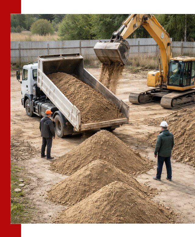 Доставка супеси вагонными и автопартиями в Зиме