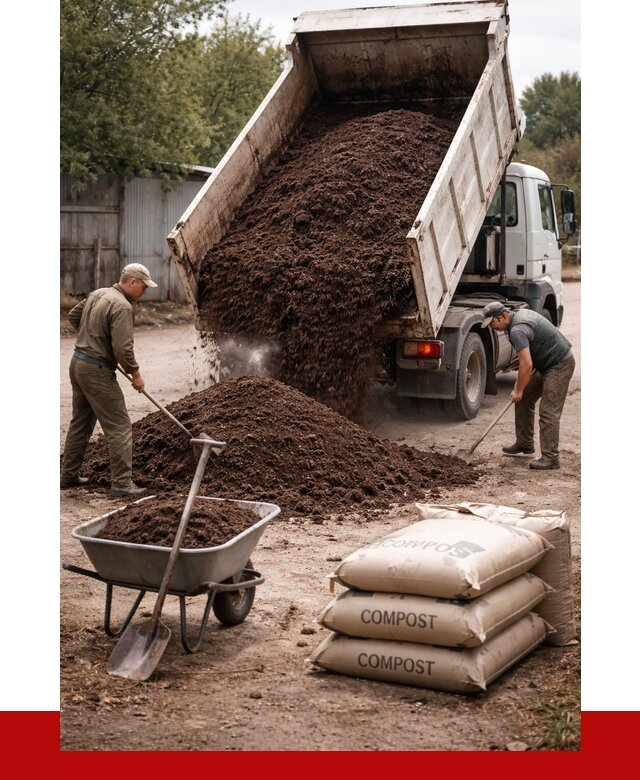Купить компост в Зиме от 4296 р. за куб с доставкой | ПРОНЕРУДЗма