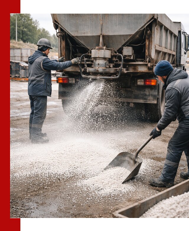 Доставка и продажа хлористого кальция в Зиме