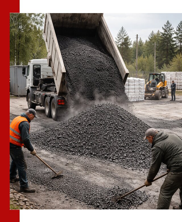 Доставка и продажа асфальтного гранулята в Зиме