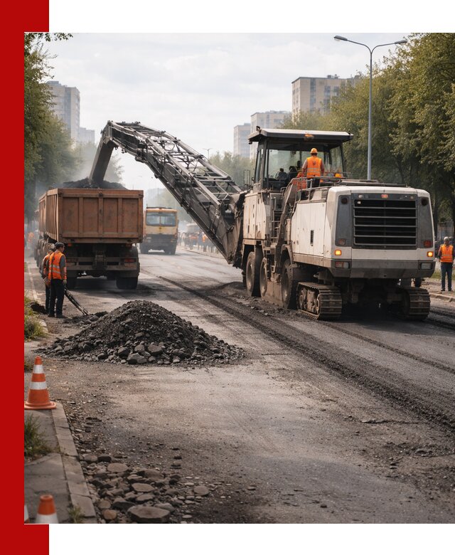 Фрезерованный асфальт в Зиме — удаление и вывоз старого покрытия