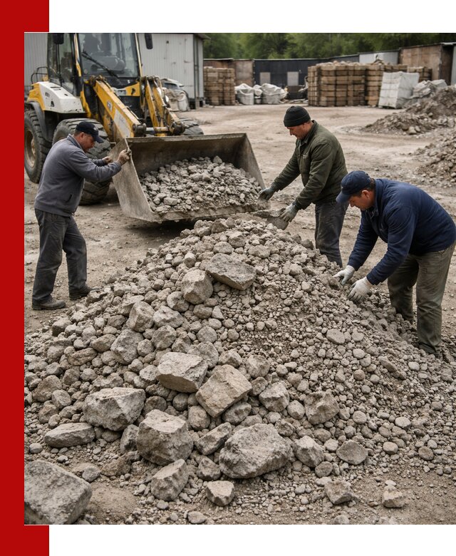Демонтаж и вывоз бой бетона в Зиме