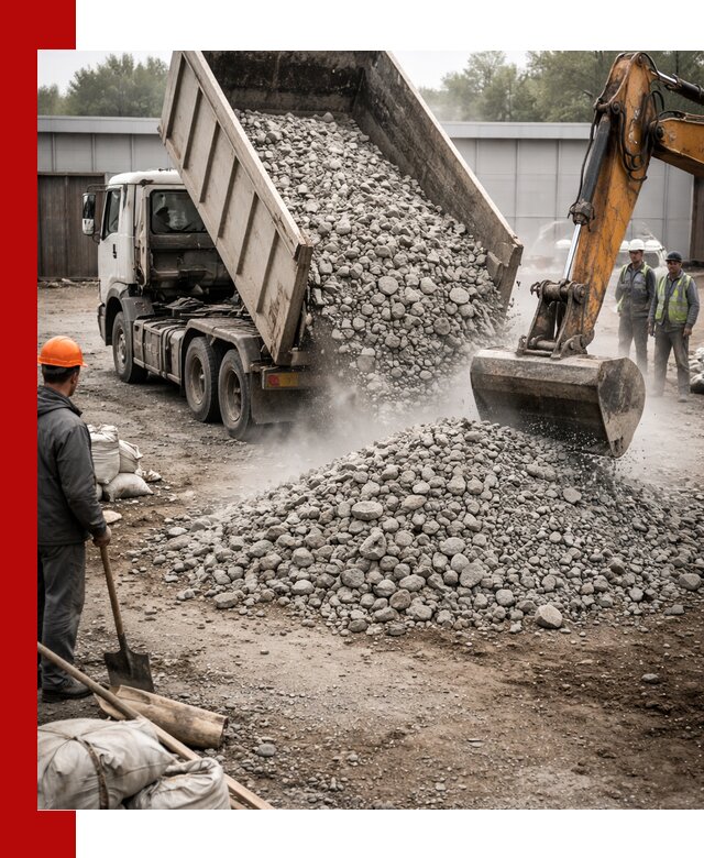 Доставка дробленого бетона в Зиме оптом и в розницу