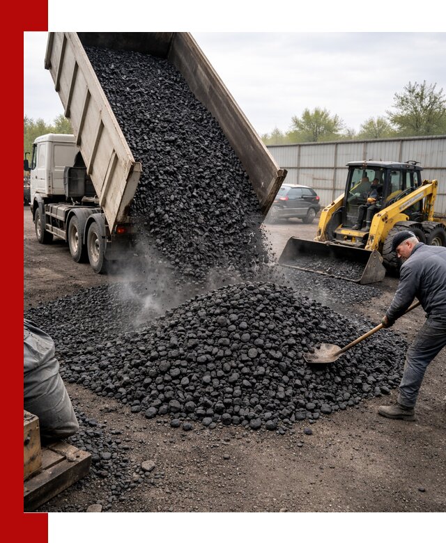 Доставка угля орех в Зиме оптом и в розницу