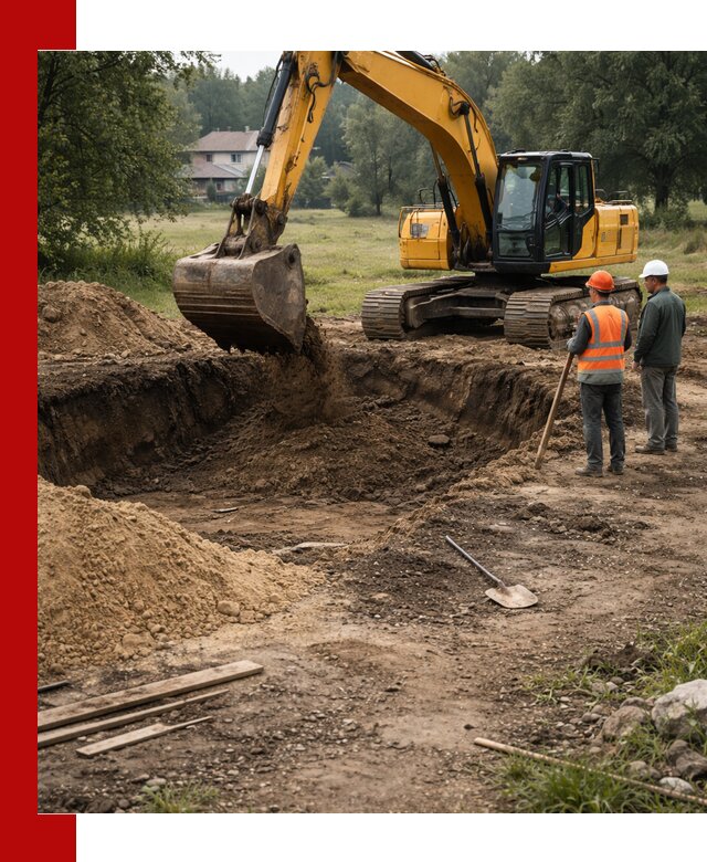 Рытье котлована под фундамент в Зиме (быстро и недорого)
