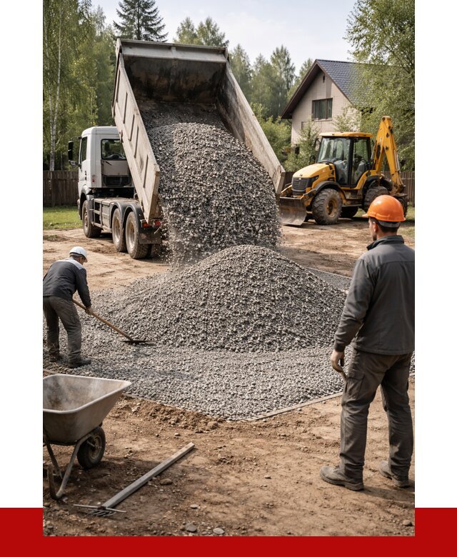 Отсыпка участка щебнем в Зиме от 6648 р. ПРОНЕРУДЗма