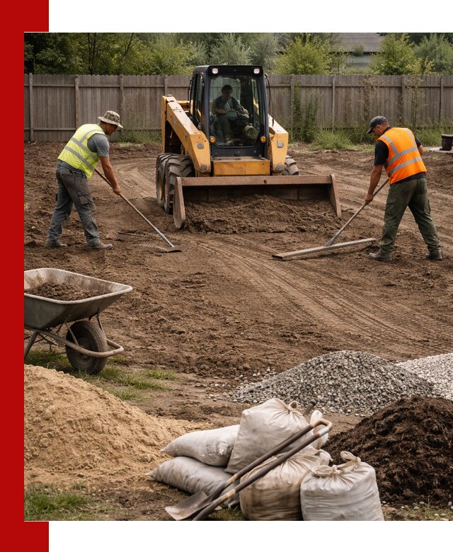 Выравнивание участка под строительство и благоустройство в Зиме