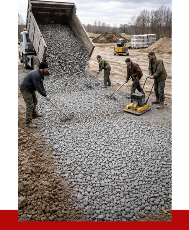 Устройство щебеночной подушки в Зиме от 4603 р. ПРОНЕРУДЗма